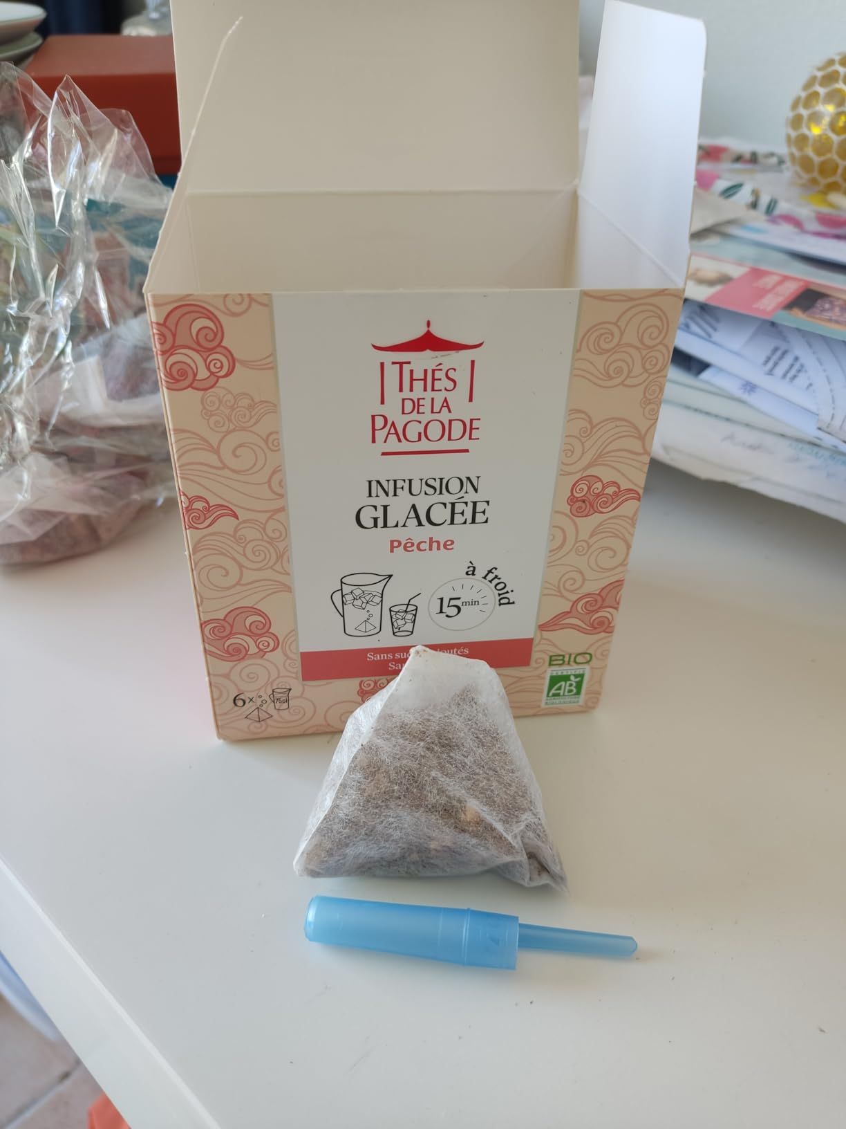 infusion glacée bio pêche sans sucre ajouté thés de la pagode