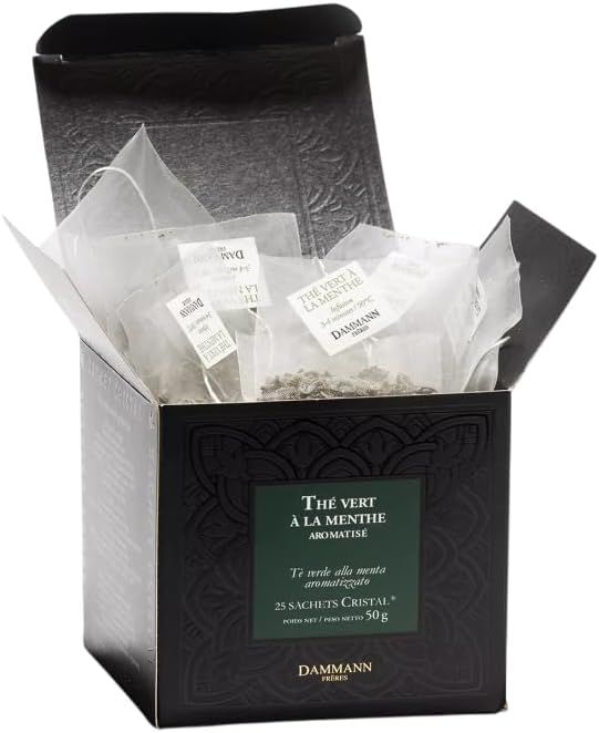 Thé vert à la menthe Dammann Frères - 25 sachets cristal