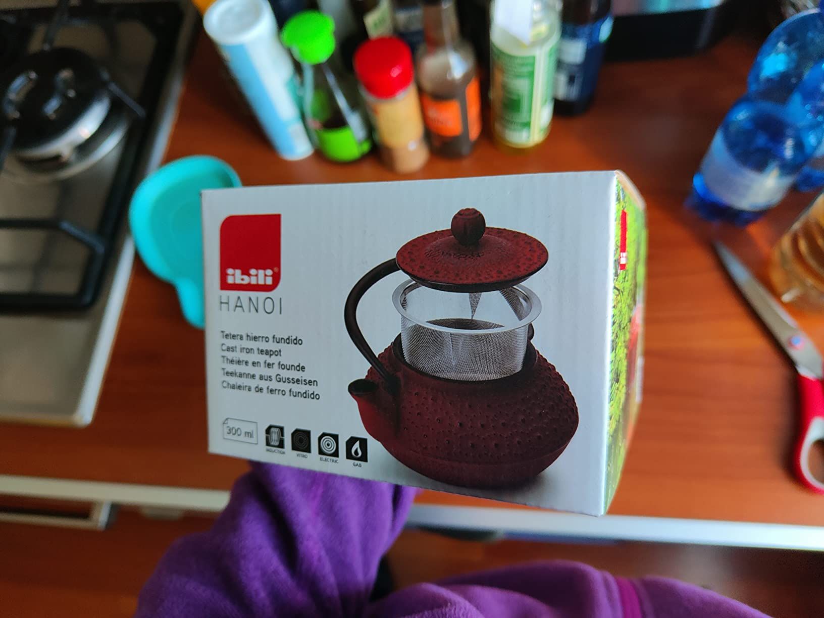 IBILI - Théière en Fonte Hanoï, 0,3 Litre, Intérieur Émaillé, Compatible avec Les Plaques à Induction