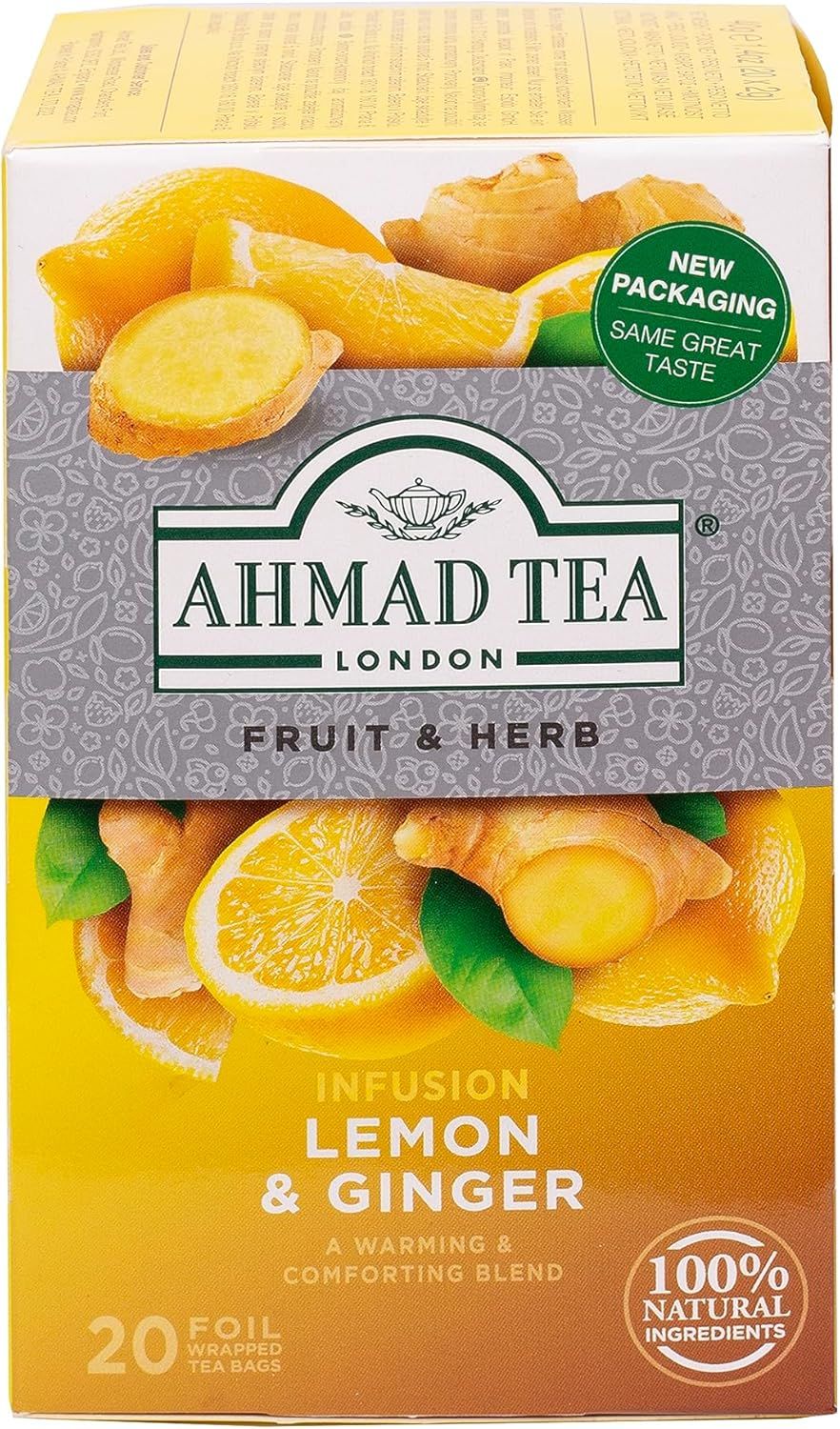 Infusion citron gingembre Ahmad Tea - 20 sachets
