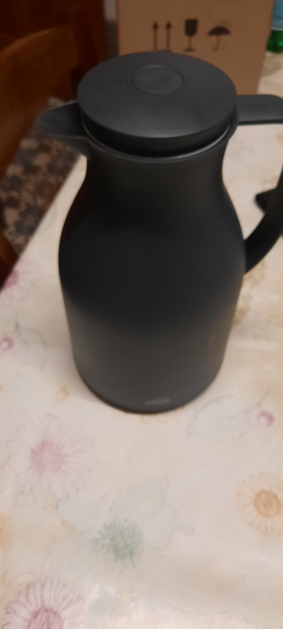 Lacor 62563 62563 Bouteille isotherme sans BPA avec double paroi et couche de verre à l'intérieur, Gris mat, 1'00 L, Polypropylène