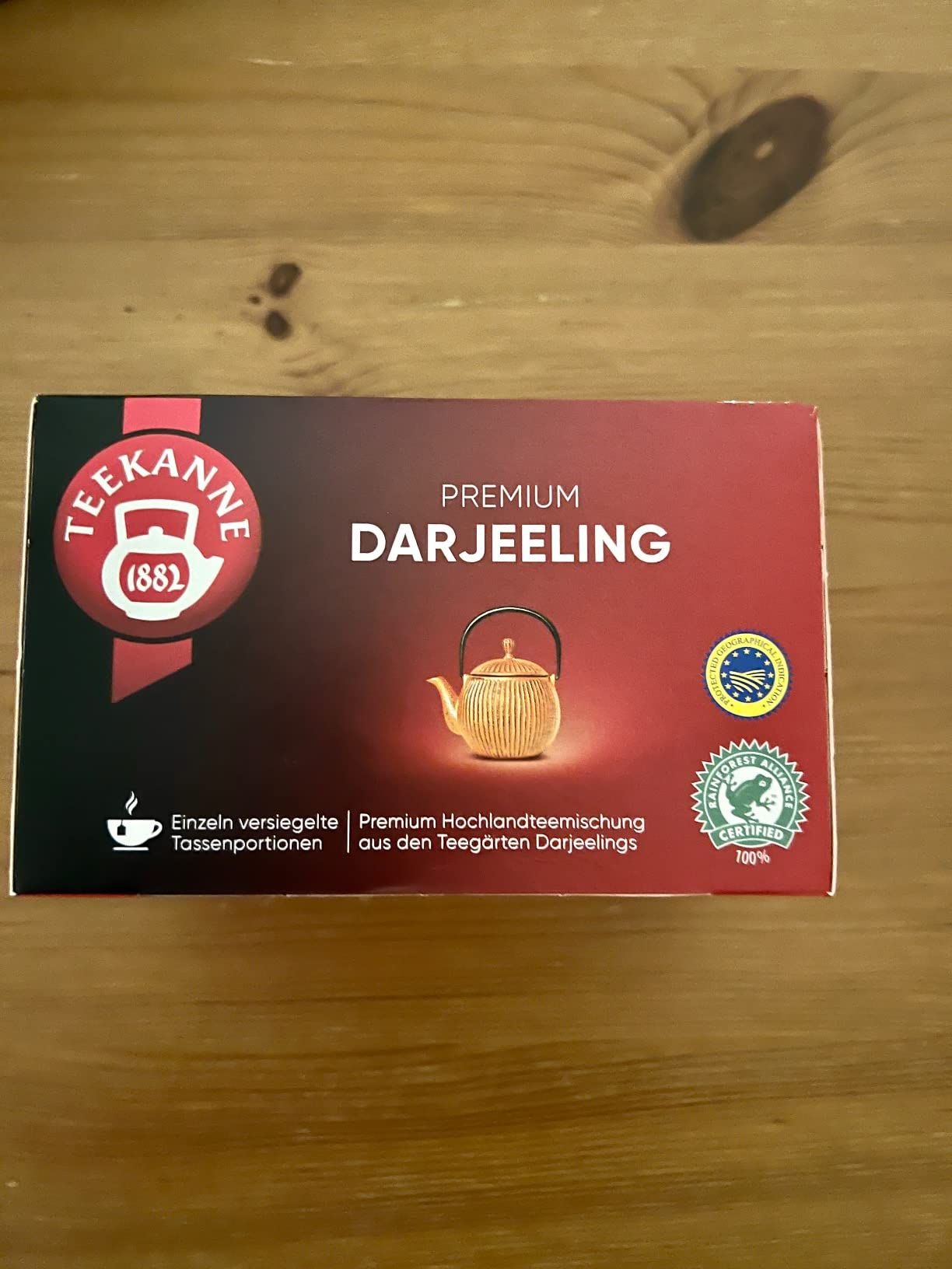 Thé darjeeling premium Teekanne - lot de 5 x 20 sachets