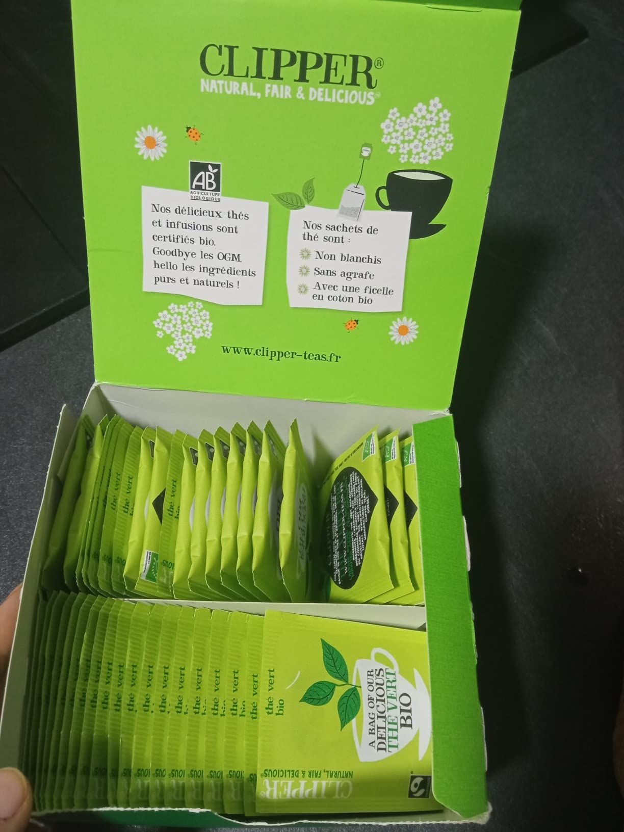 Thé vert bio citron Clipper - 50 sachets