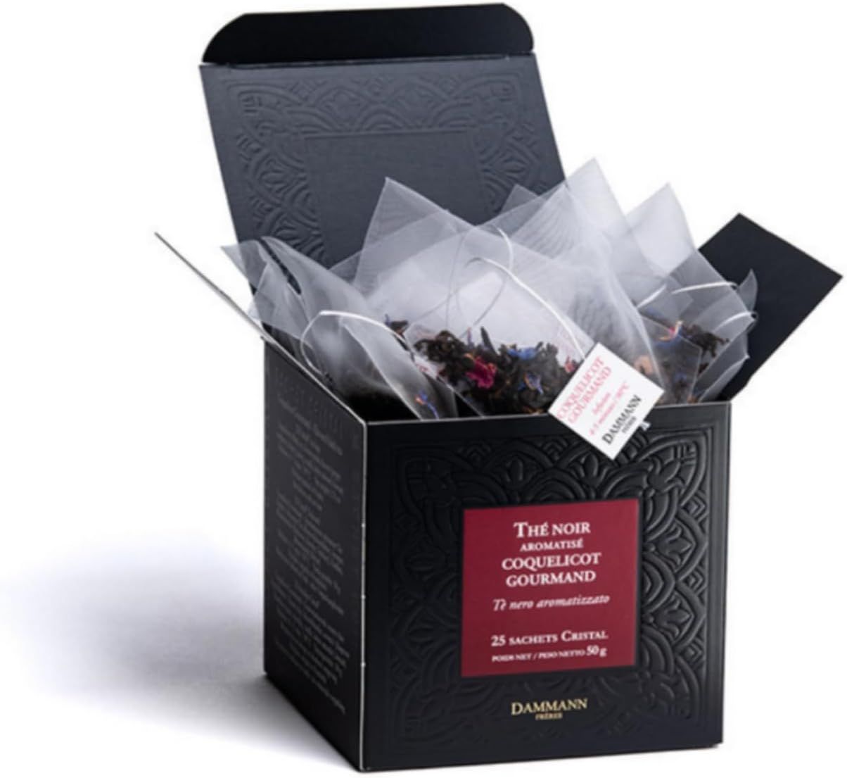 thé noir gourmand coquelicot dammann frères 25 filtres