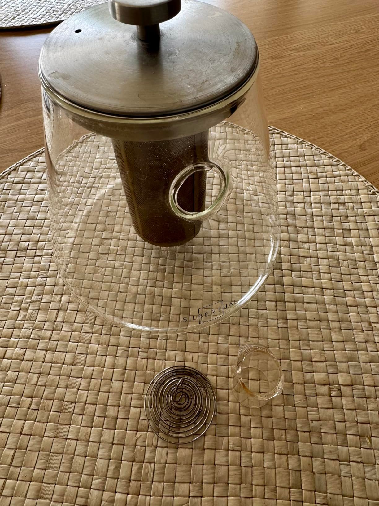 SILBERTHAL Théière avec Filtre Infuseur Amovible - Inox Double Paroi - 1 Litre - Garde la Chaleur