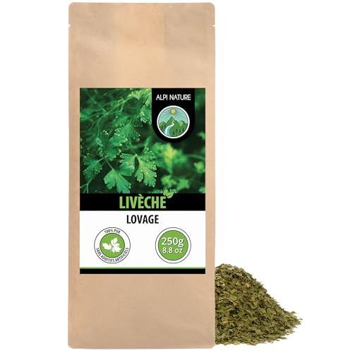 Alpi Nature Livèche Sèche 250g, Feuilles de Livèche Séchées et Coupées pour la Cuisine et les Mélanges d'Épices