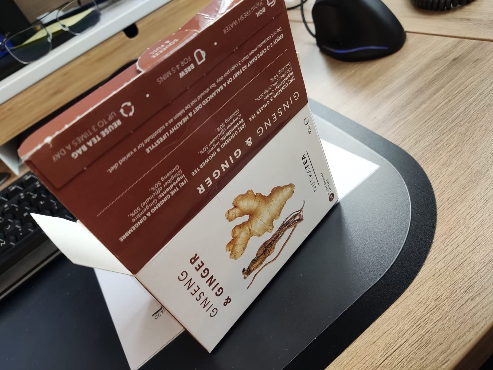 Thé au gingembre et ginseng Nutra Tea - 20 sachets