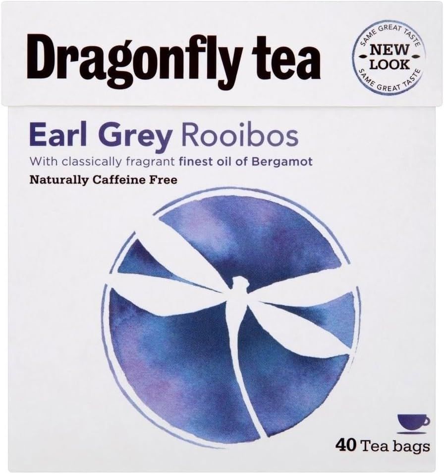 Thé rooibos Earl Grey sans caféine Dragonfly Tea (40 sachets)