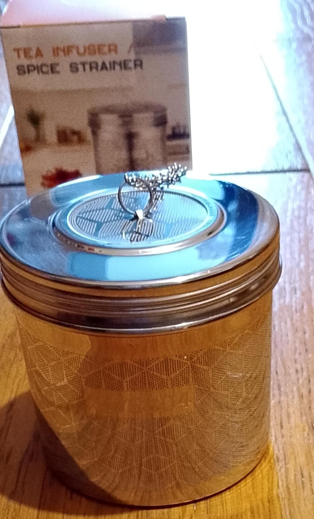 Grande Infuseur Thé, Filtre à Thé Avec Chaîne Rallongée et Crochet en S, Filtre Thé et Passoire à épices Acier Inoxydable 304, Filtre a The Mailles Fines pour Feuilles de Thé, les épices