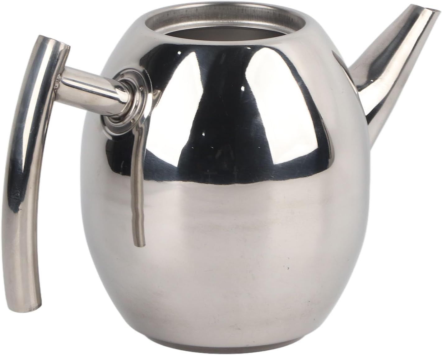 Zerone Bouilloire en Acier Inoxydable 1L, Théière avec Infuseur et Filtre pour Hôtel et Restaurant