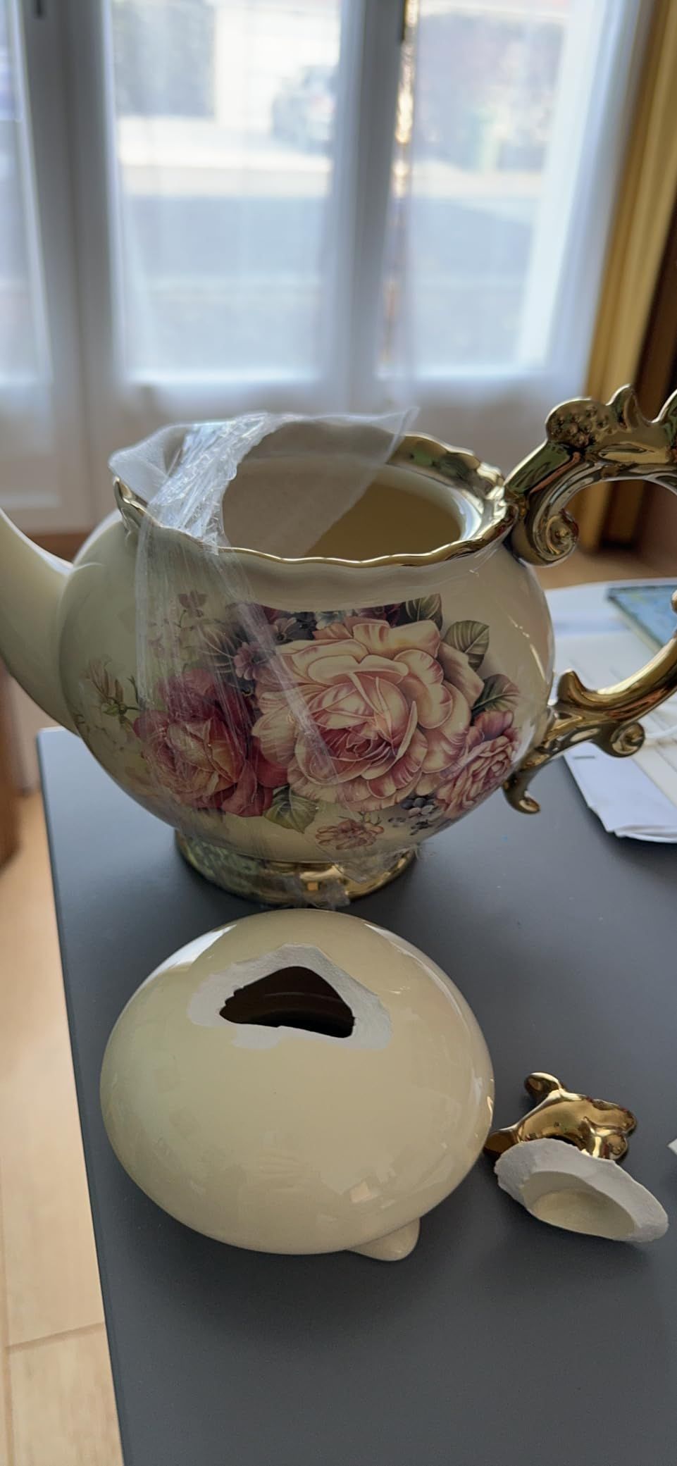 fanquare 15 Pièces Services à Thé de Mariage en Porcelaine Anglaise, Ensemble de Café de Fleurs Vintage, pour Adultes