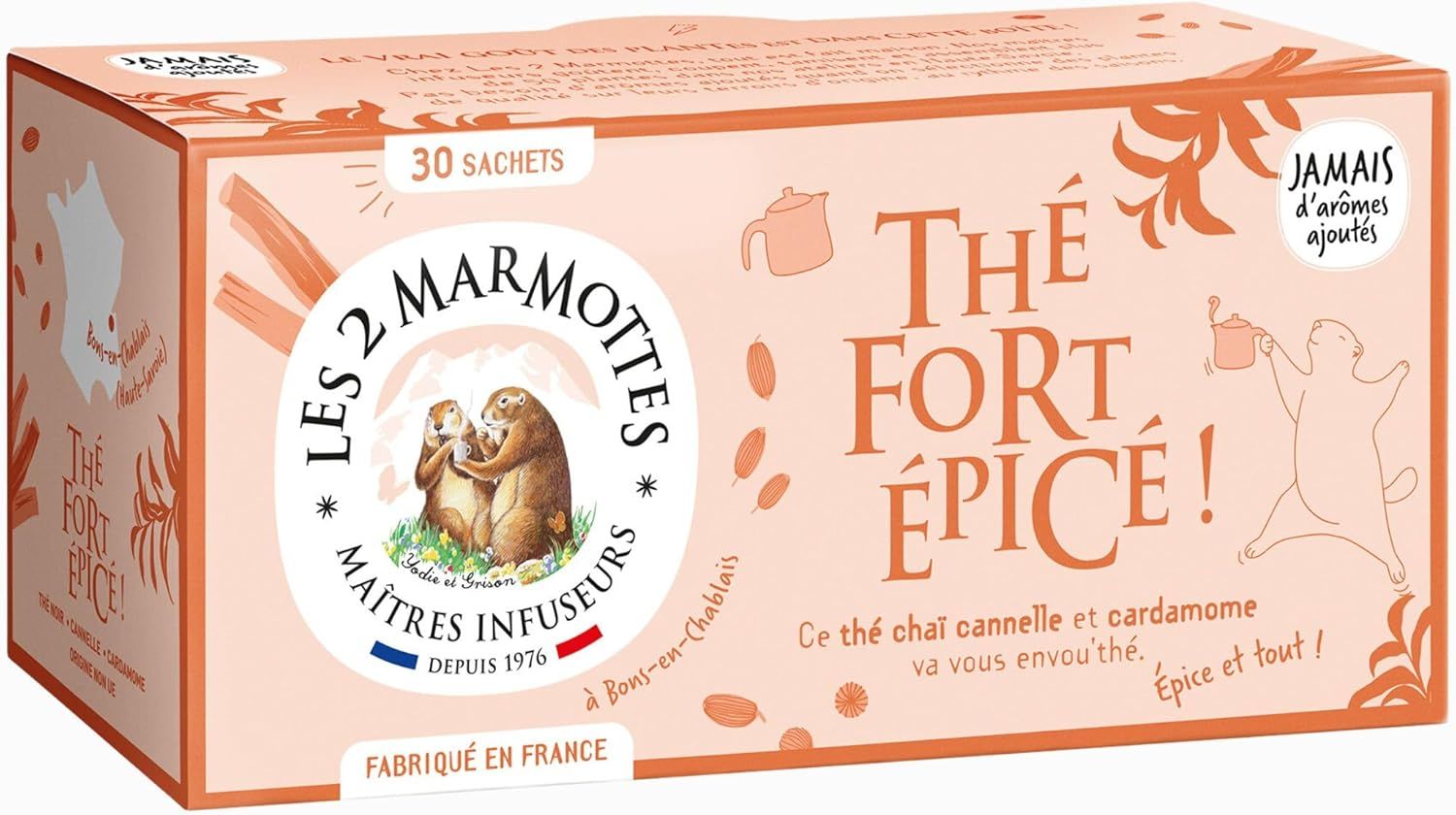 Thé chai noir bio épicé aux saveurs de cannelle et cardamome
