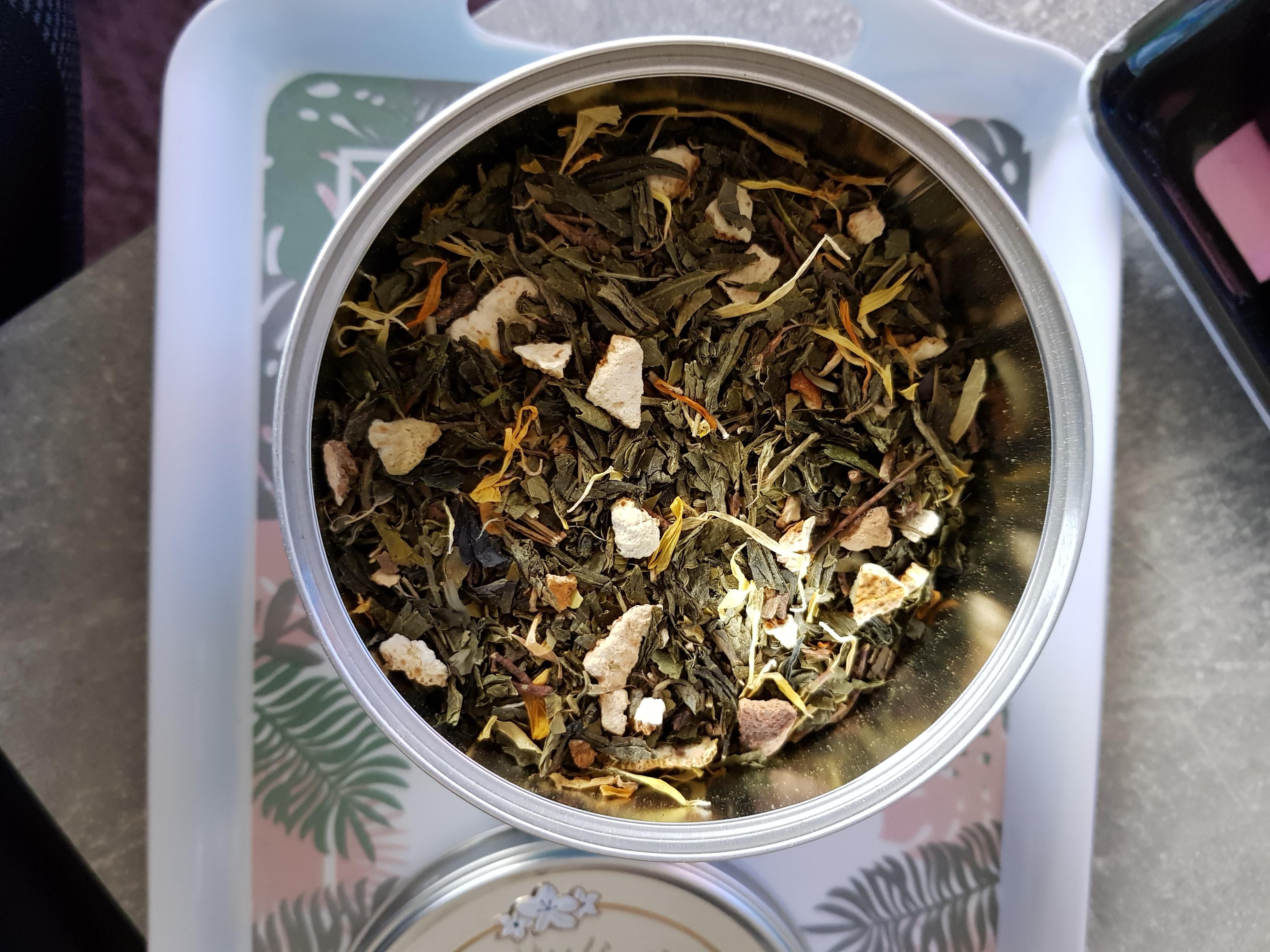 thé vert bio gingembre citron kusmi tea - boîte 100g