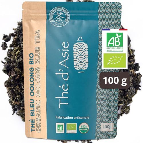 Khla - Thé Bleu Oolong Bio 100 g - Sachet Vrac - Thé Chaud ou Glacé Biologique - Minceur Perte de Poids Régime - Feuilles Séchées - Thé d’Asie - Origine Chine - Tisane & Infusion