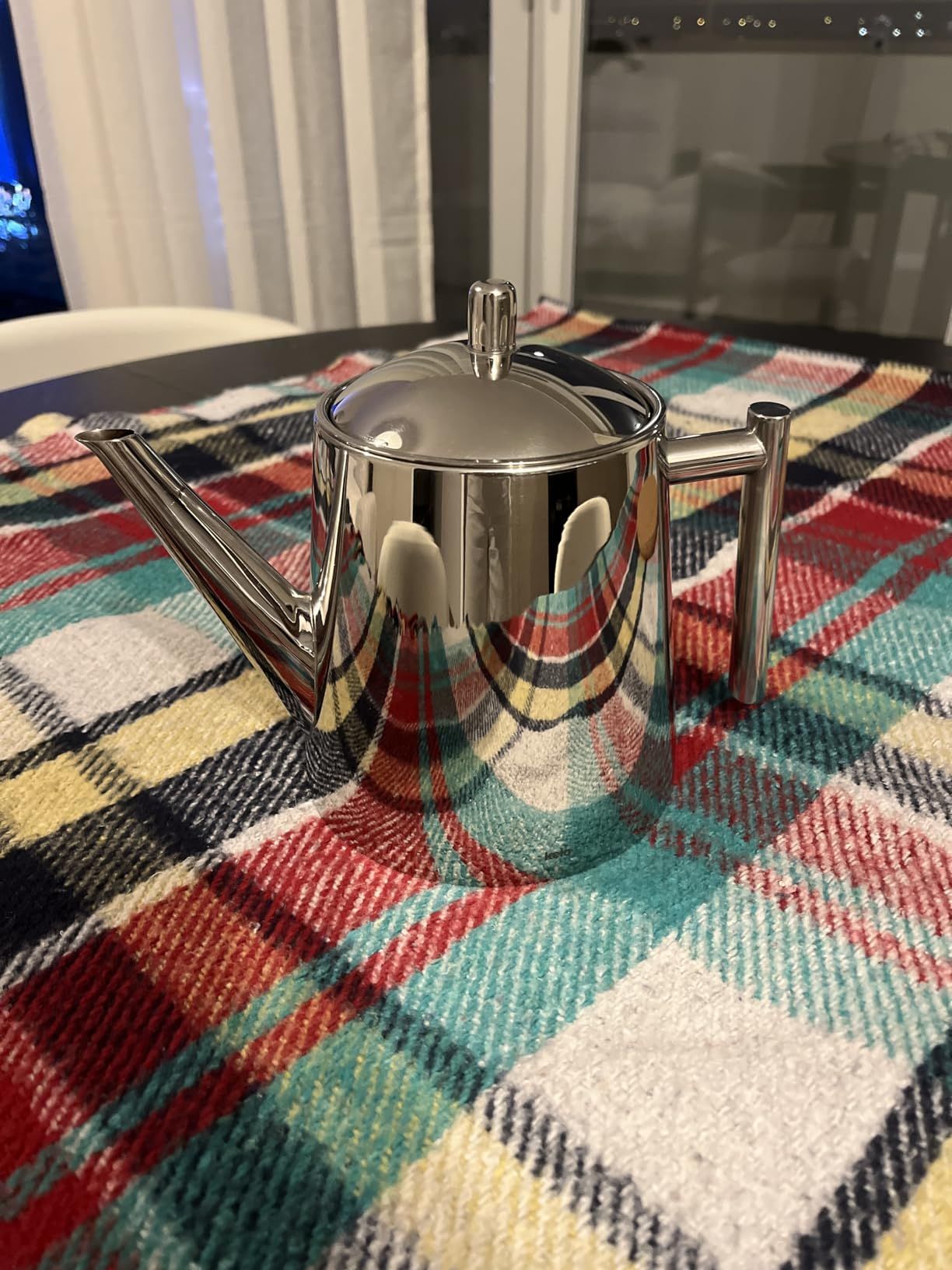 kela Théière avec filtre, théière en acier inoxydable 1,7 l ANCONA, théière pour thé en vrac et sachets de thé, bouilloire à thé