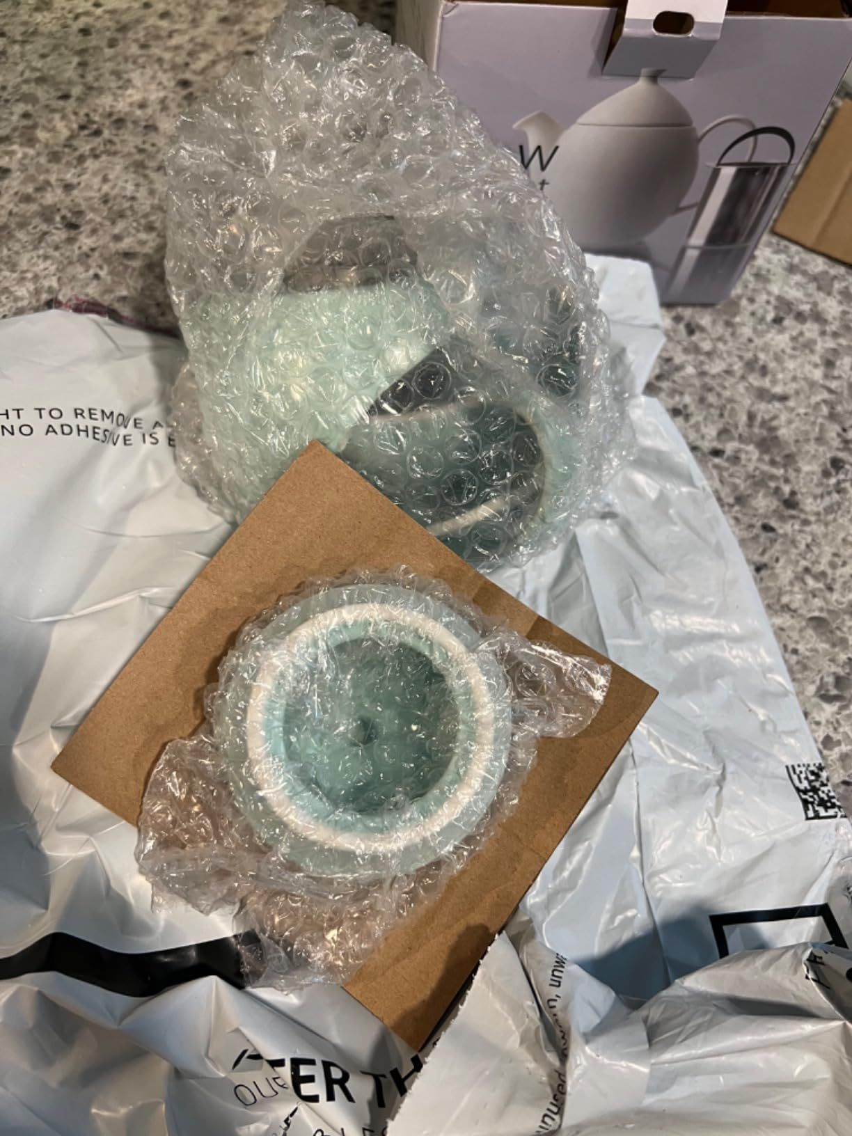 Forlife Théière avec infuseur à panier Citronnelle 414 ml, Céramique, Brume de lavande, 14 oz/414ml