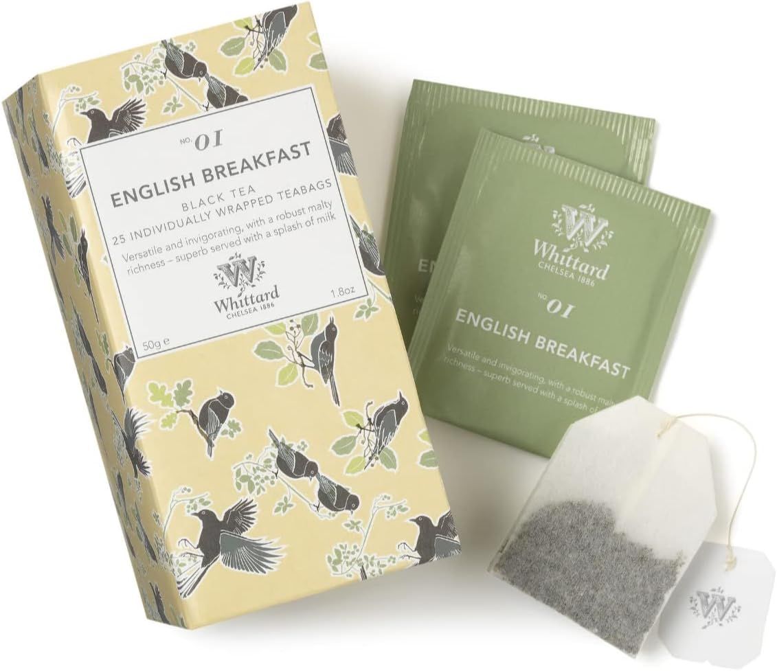 Thé noir anglais pour le petit-déjeuner Whittard en sachets
