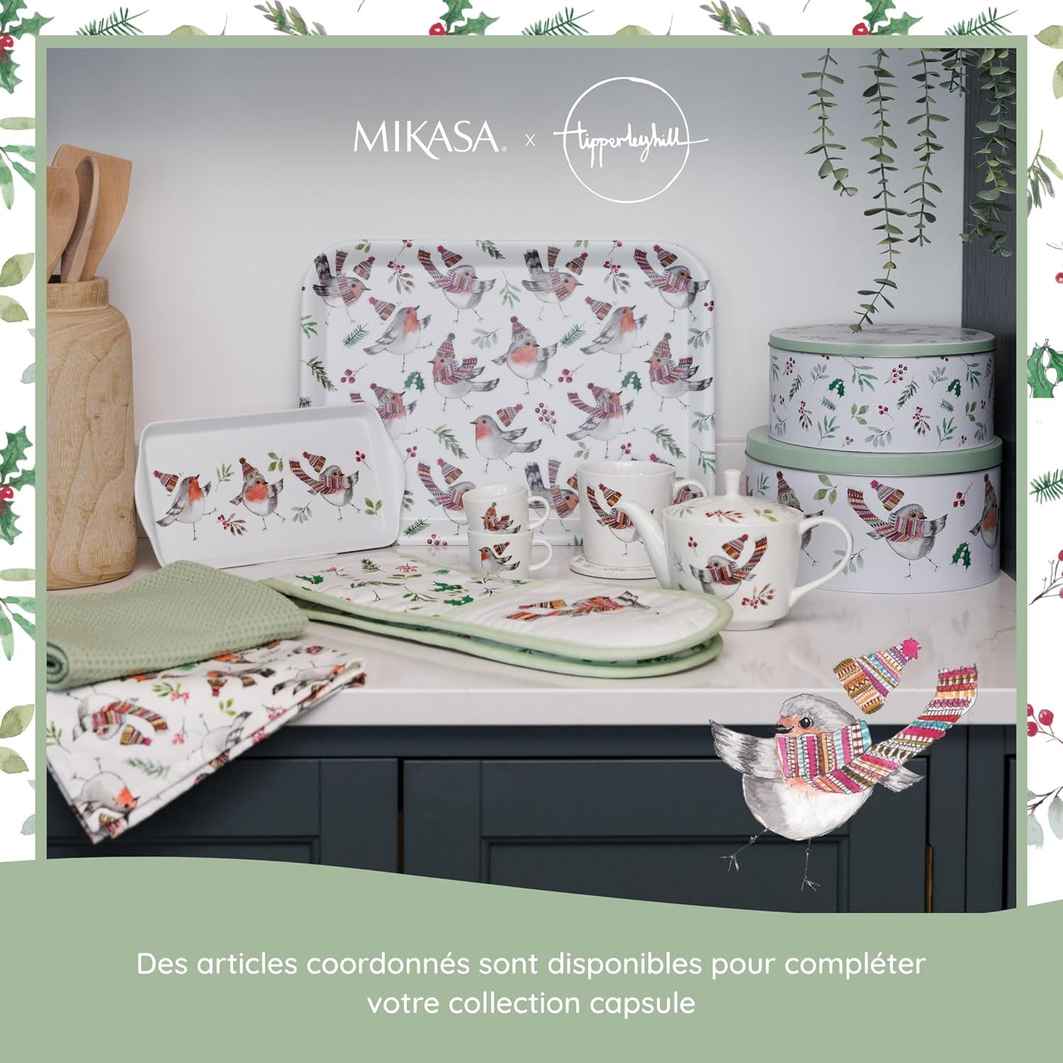 Mikasa Tipperlyhill Robin Théière en porcelaine fine 650 ml Coffret cadeau