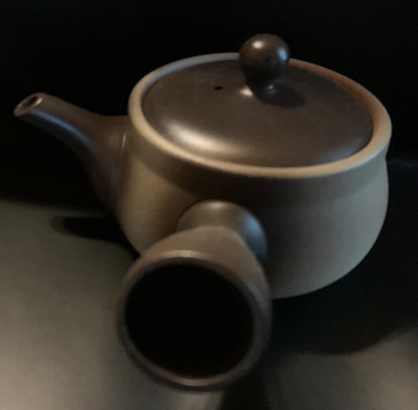 Japanese Green Tea Co. Théière japonaise en argile rouge pour thé vert (255 g) – Théière traditionnelle en argile fabriquée en Tokoname avec motif floral – Système de maille fine pour thé Fukamushi à