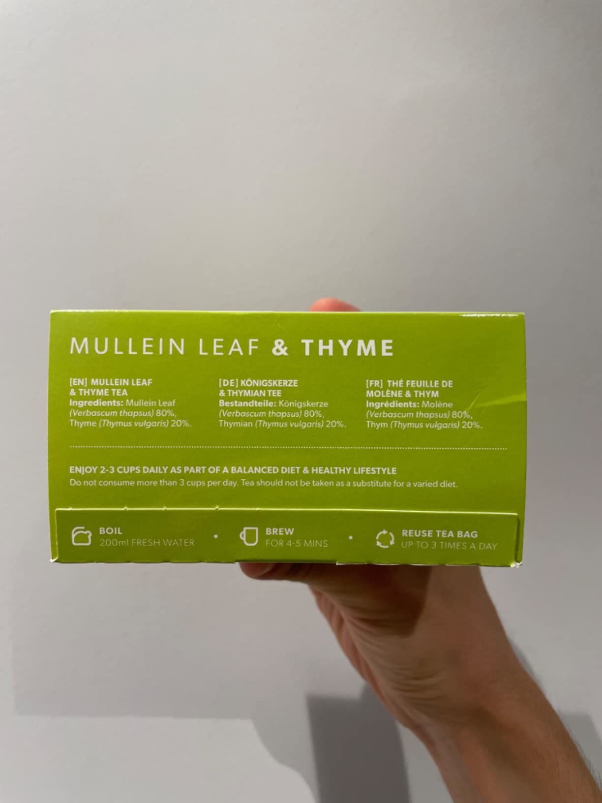 Tisane molène et thym pour poumons et gorge - 20 sachets