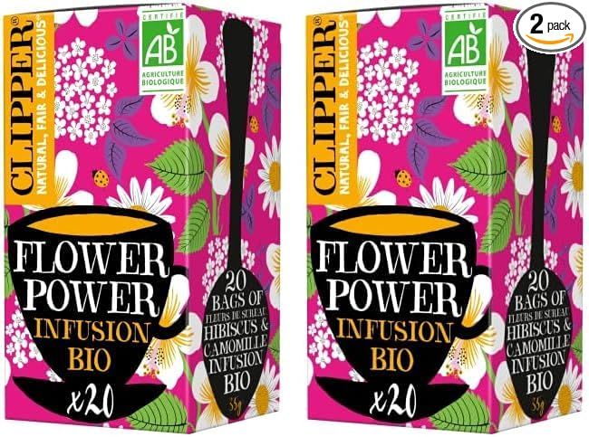 Infusion bio fleurs Clipper Tea - sureau, hibiscus, camomille