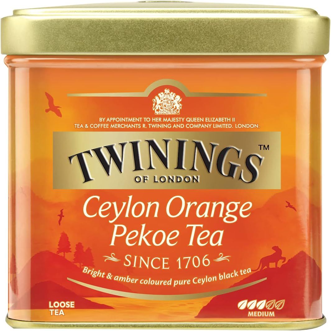 Thé Twinings Ceylan Orange Pekoe boîte 100 g (lot de 2)