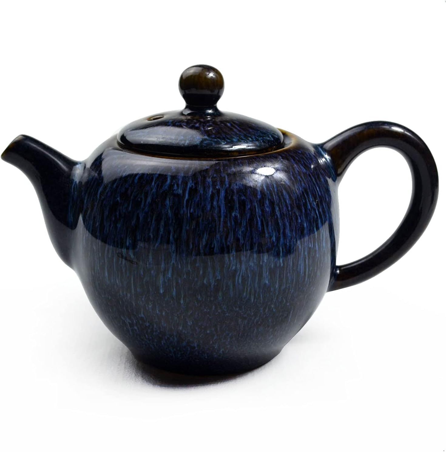 Théière chinoise traditionnelle chinoise en porcelaine de 255 g - Théière en céramique émaillée pour service à thé Gongfu