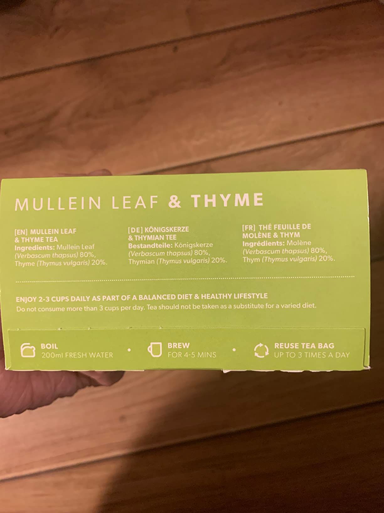 Tisane molène et thym pour poumons et gorge - 20 sachets