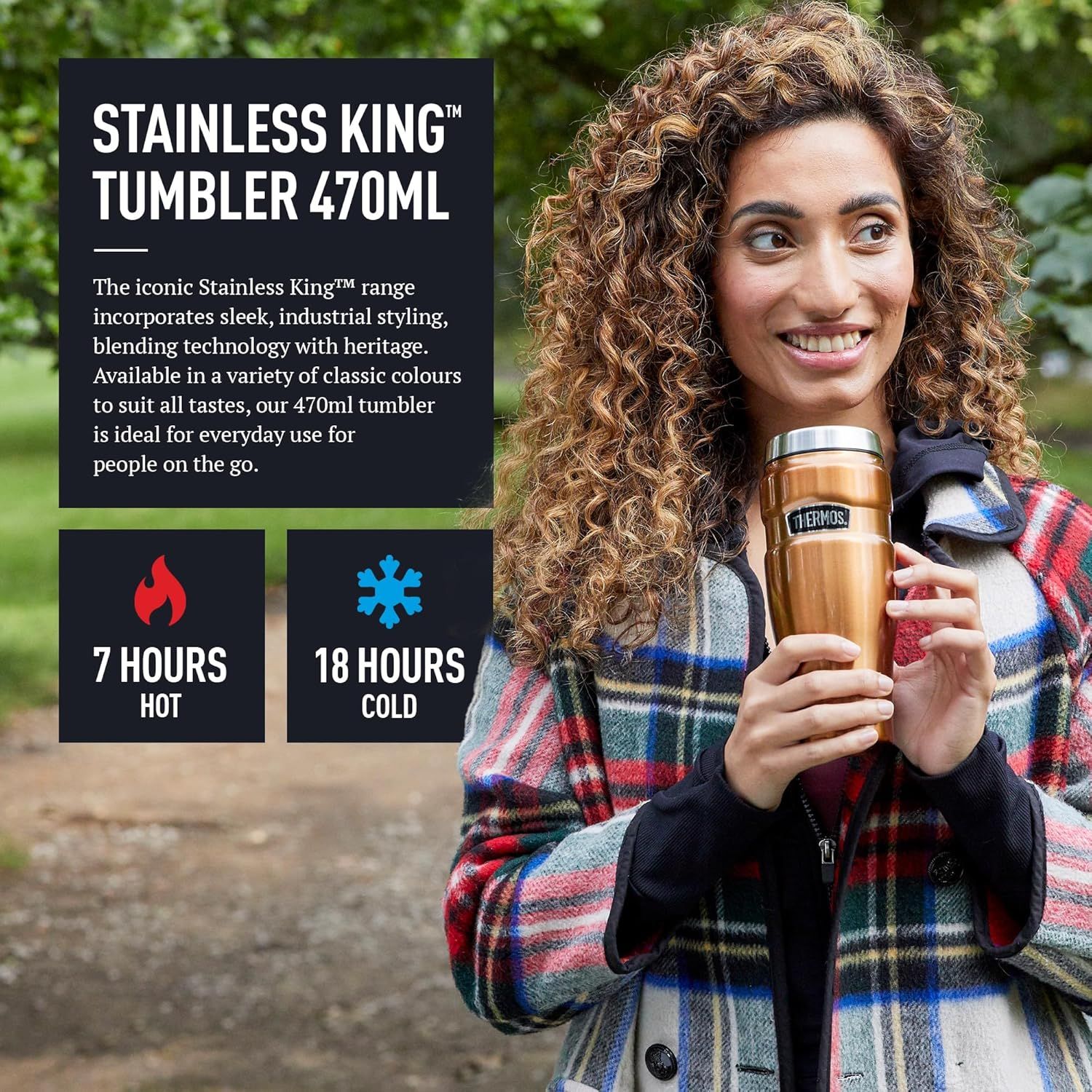 Thermos 123146T King Tumbler Mug Inox Bleu