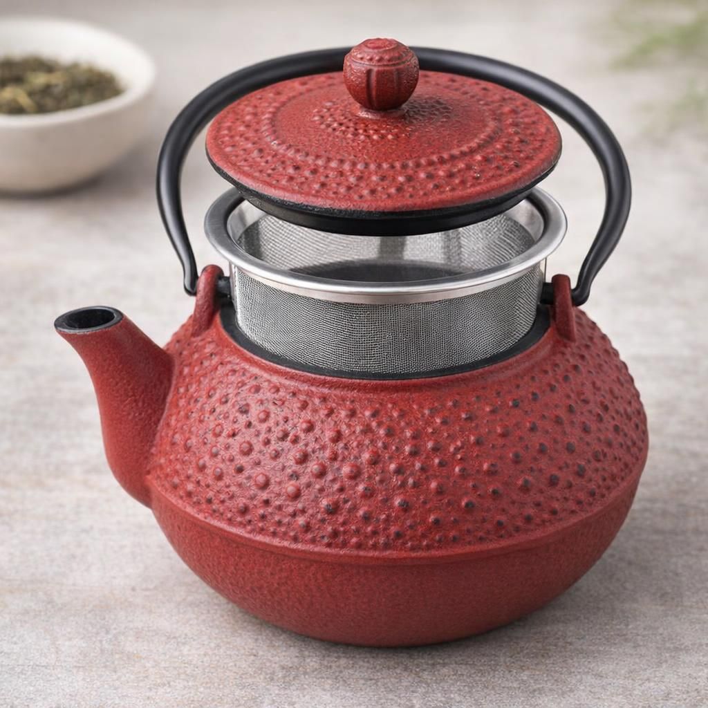 IBILI - Théière en Fonte Hanoï, 0,3 Litre, Intérieur Émaillé, Compatible avec Les Plaques à Induction