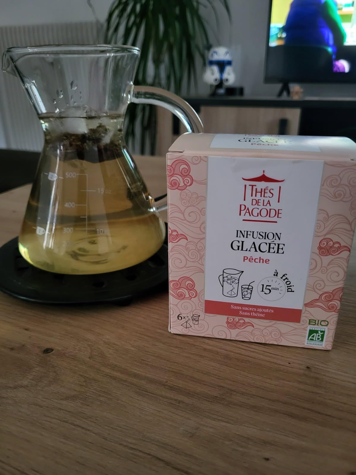 infusion glacée bio pêche sans sucre ajouté thés de la pagode