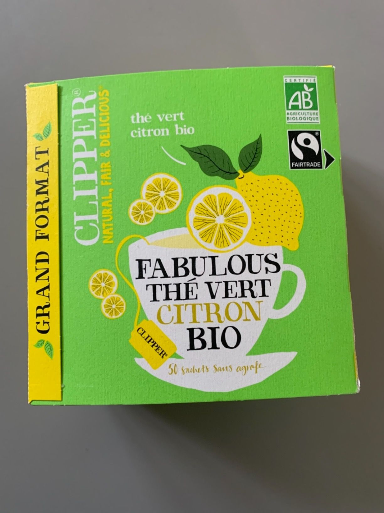 Thé vert bio citron Clipper - 50 sachets