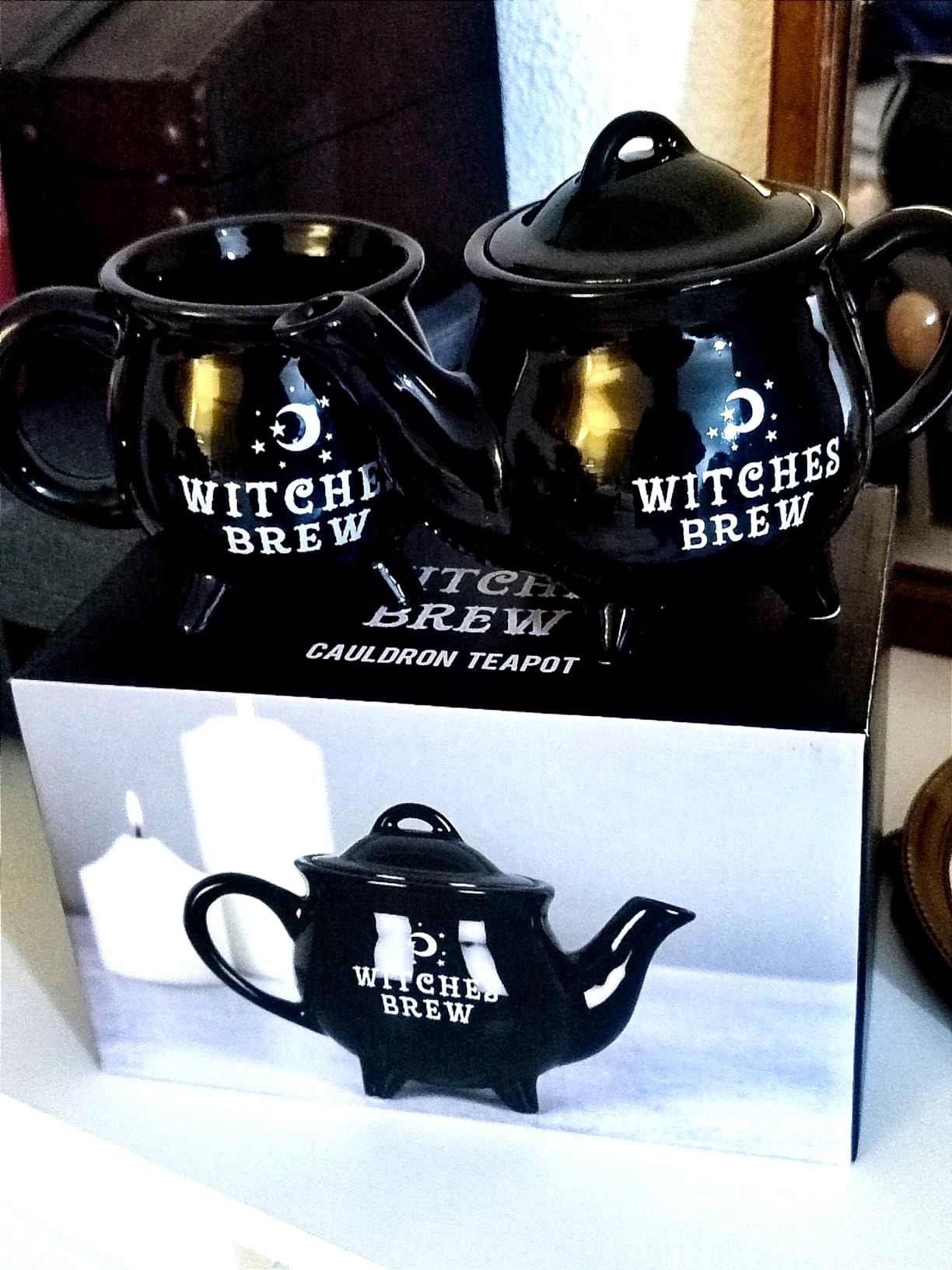 Witches Brew Théière en céramique Noir