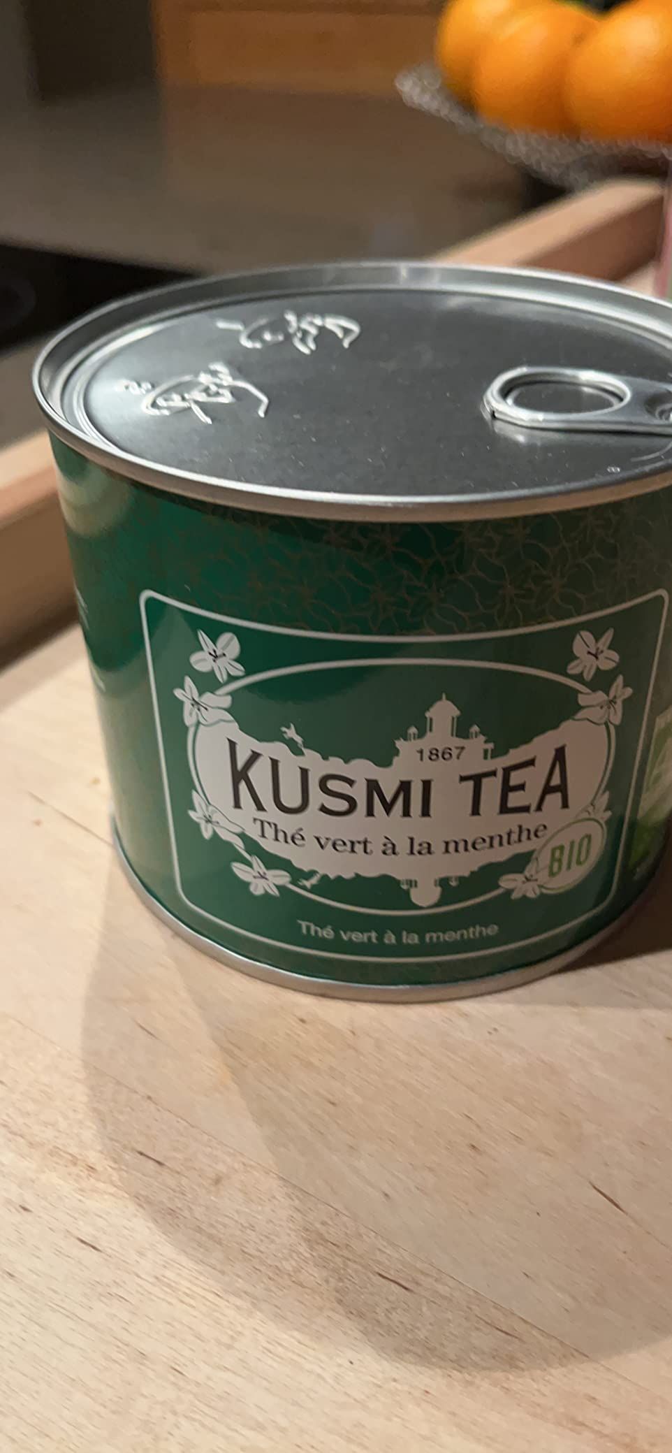 thé vert bio gingembre citron kusmi tea - boîte 100g
