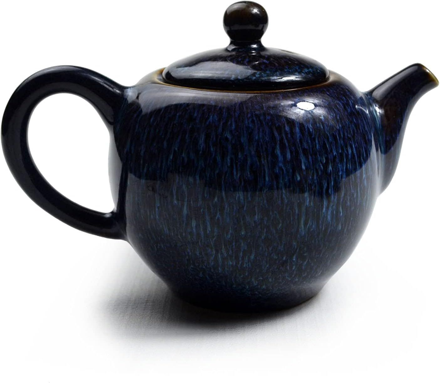 Théière chinoise traditionnelle chinoise en porcelaine de 255 g - Théière en céramique émaillée pour service à thé Gongfu