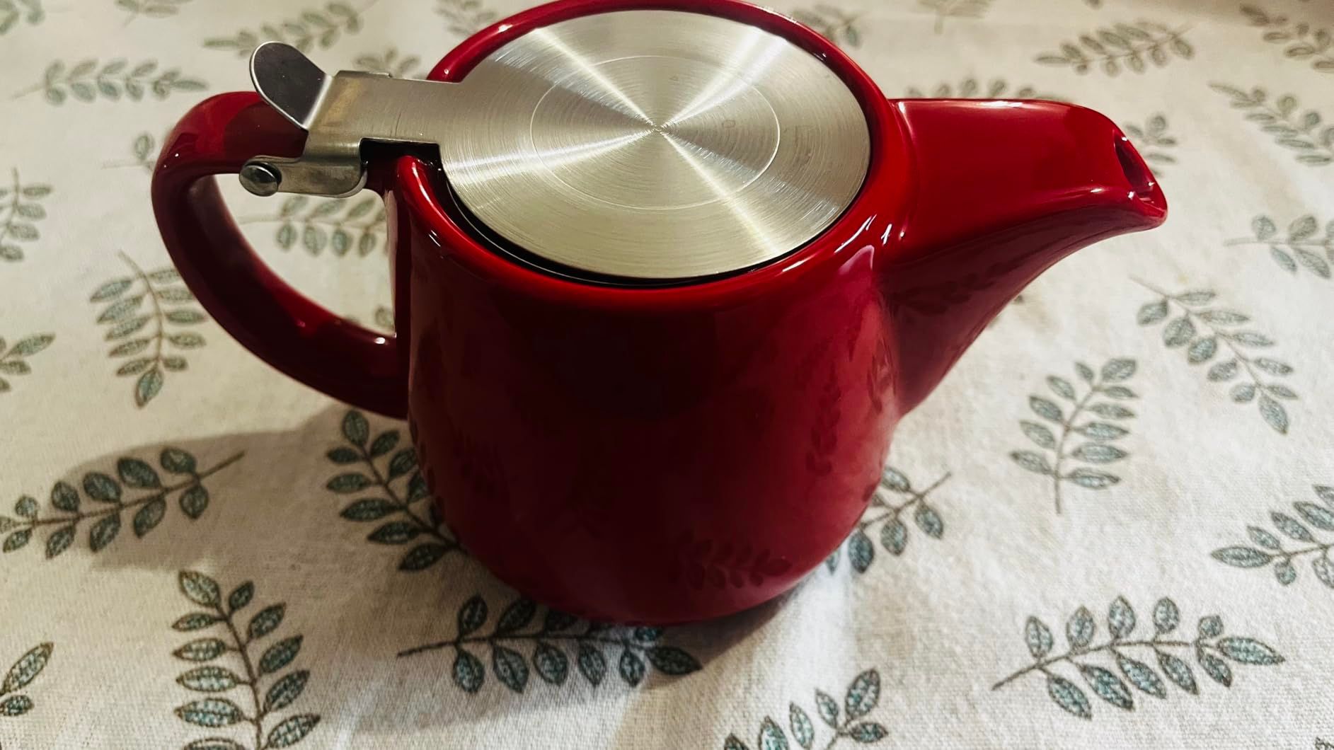 VIVILINEN Théière en Porcelaine avec Couvercles et Infuseur Amovible, Théière en Céramique de 1200 ml pour la Floraison du Thé