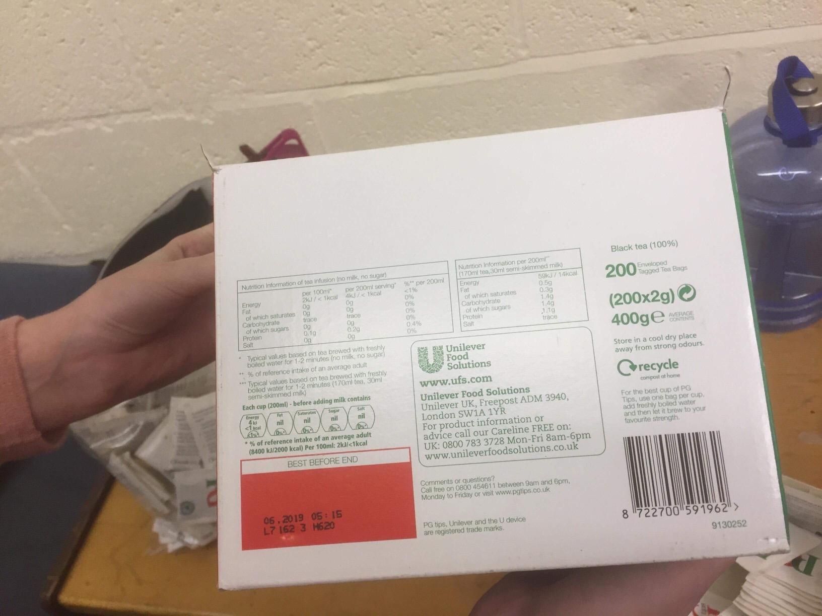 Sachets de thé PG Tips - lot de 200