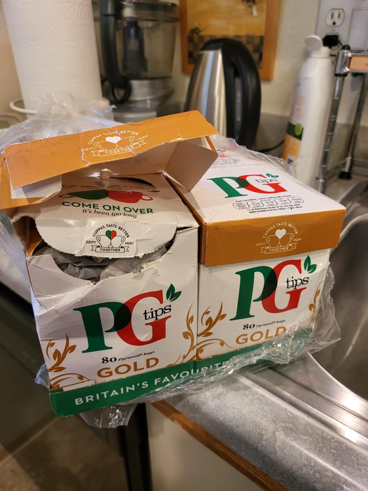 Sachets de thé PG Tips Gold Pyramid - Lot de 6 (480 sachets)