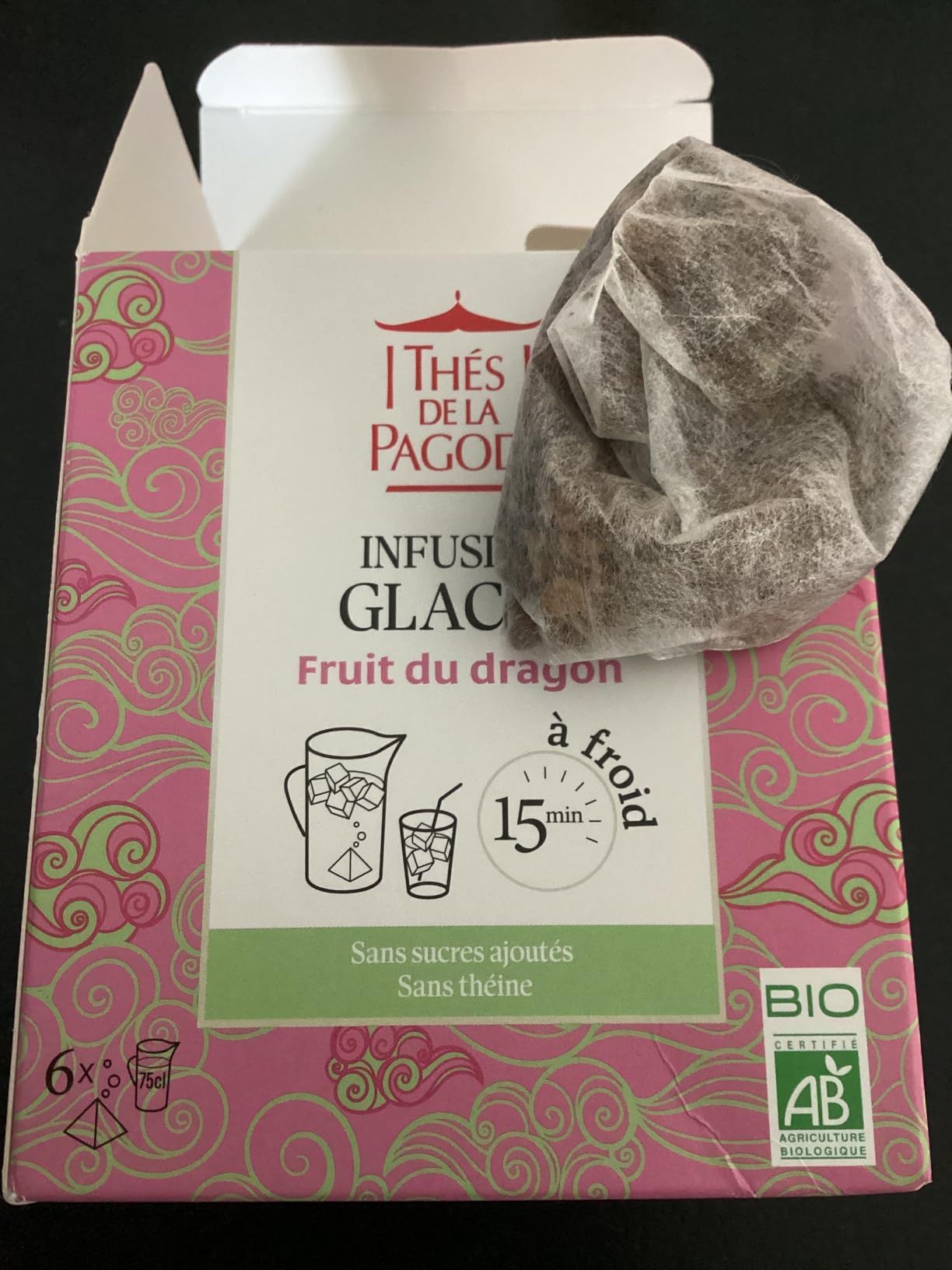 infusion glacée bio pêche sans sucre ajouté thés de la pagode