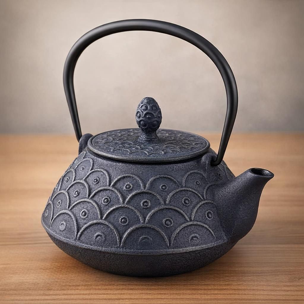 IBILI - Théière en Fonte Malaisie, 0,8 Litre, Intérieur Émaillé, Compatible avec Les Plaques à Induction