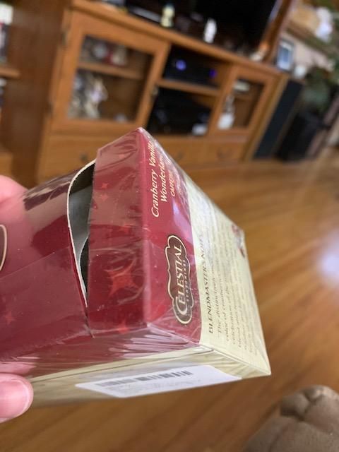 Thé de Noël cranberry vanille sans caféine Celestial Seasonings