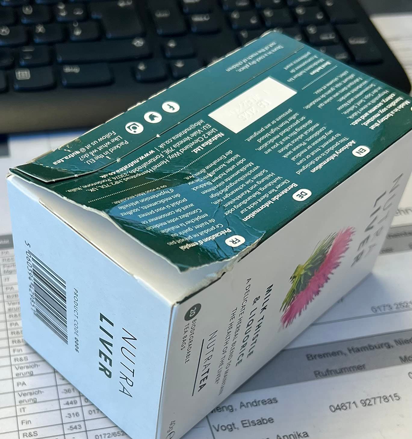 Thé pour la glycémie NutraGlycemia - 20 sachets