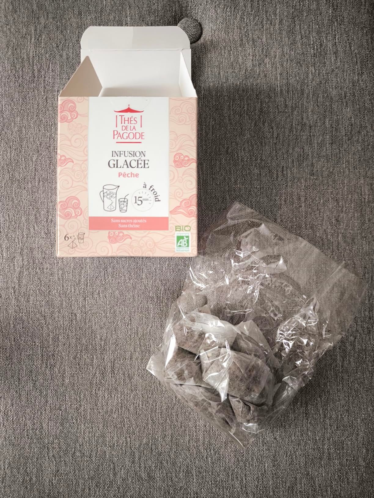 infusion glacée bio pêche sans sucre ajouté thés de la pagode