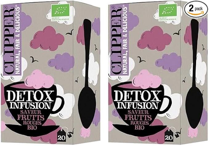Infusion bio détox fruits rouges Clipper - 20 sachets