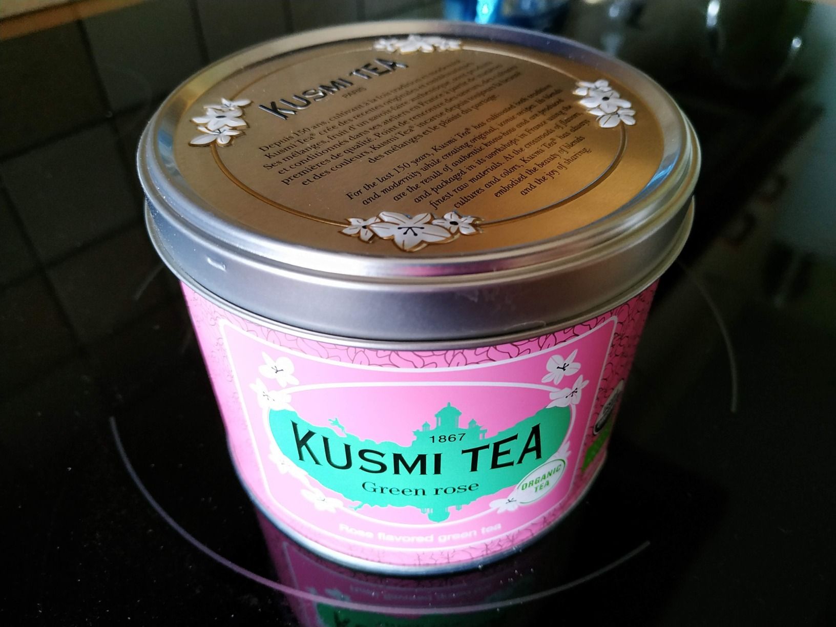 thé vert bio gingembre citron kusmi tea - boîte 100g