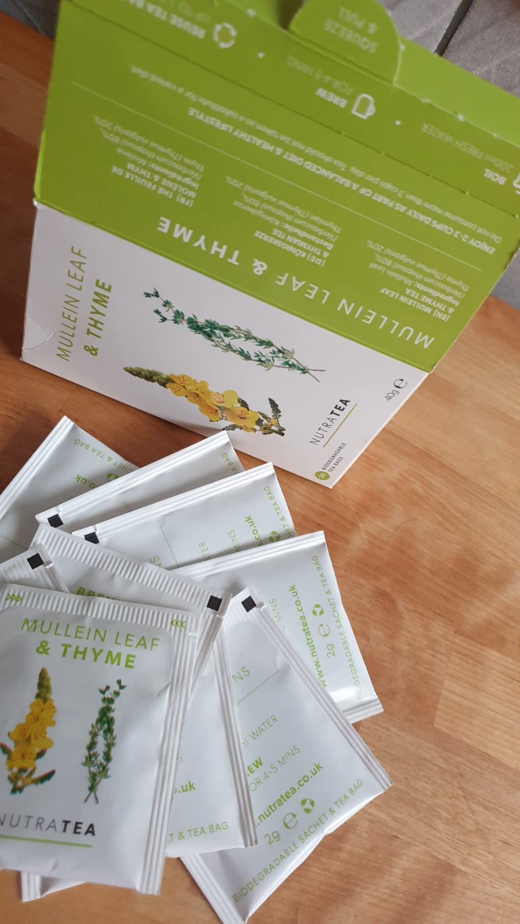 Tisane molène et thym pour poumons et gorge - 20 sachets