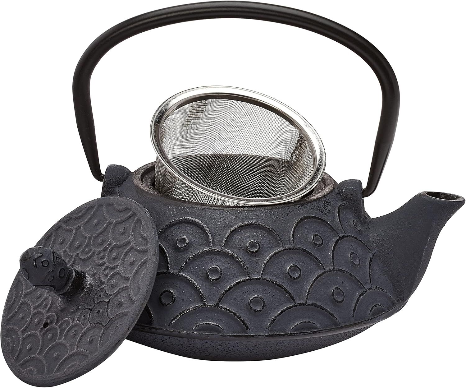 IBILI - Théière en Fonte Malaisie, 0,8 Litre, Intérieur Émaillé, Compatible avec Les Plaques à Induction