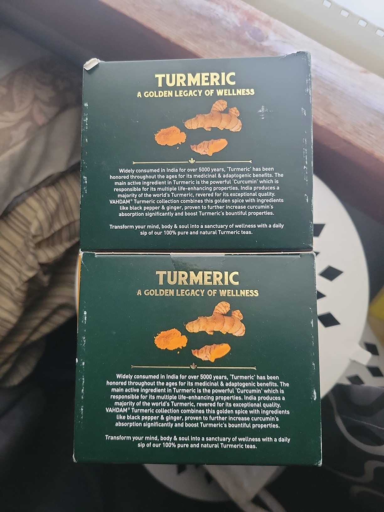 Tisane curcuma et épices Vahdam sans caféine