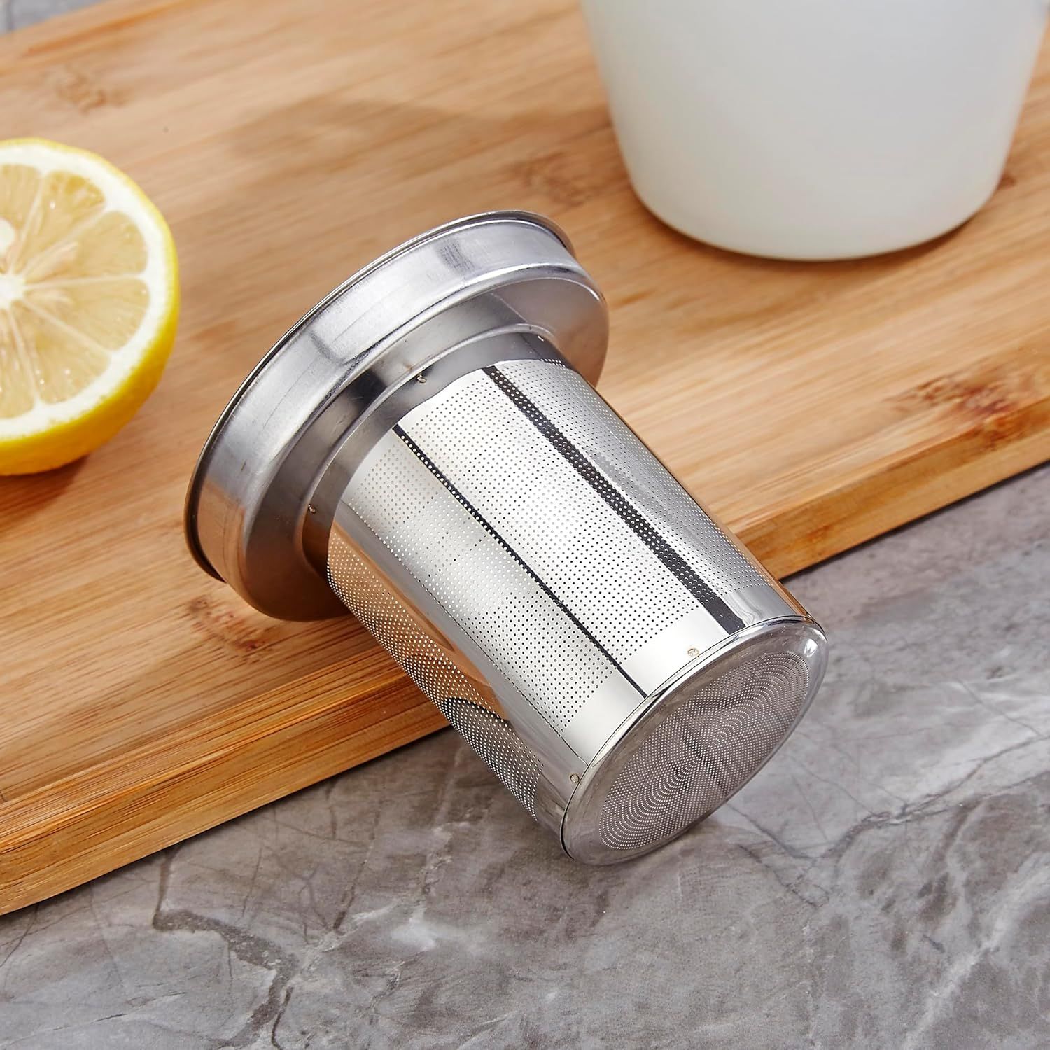 SANQIAHOME Théière en acier inoxydable,2000ml,avec infuseur,pour induction/gaz