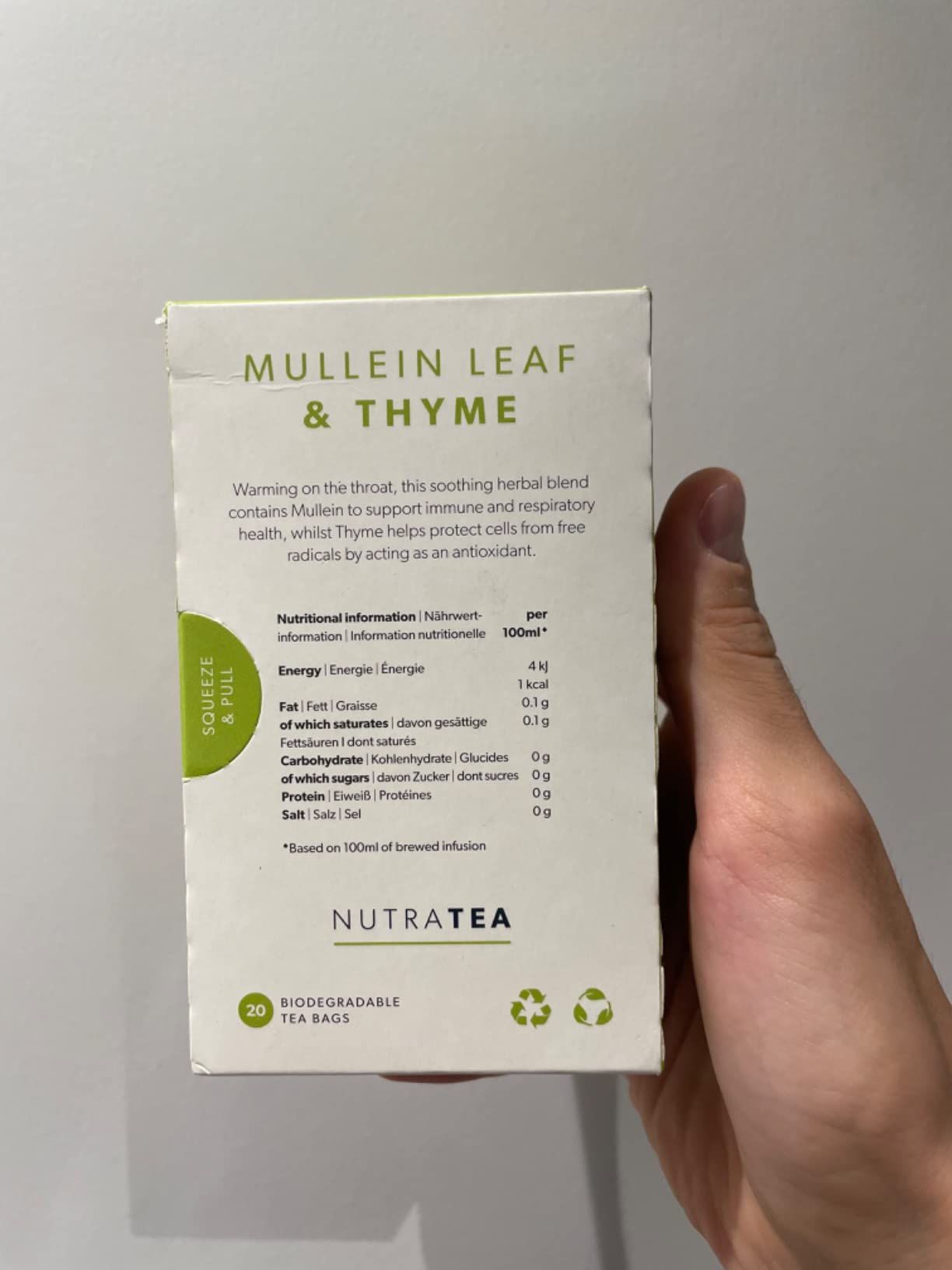 Tisane molène et thym pour poumons et gorge - 20 sachets